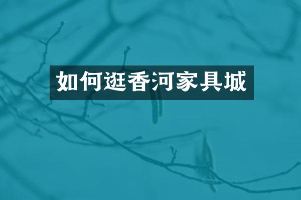 如何逛香河家具城
