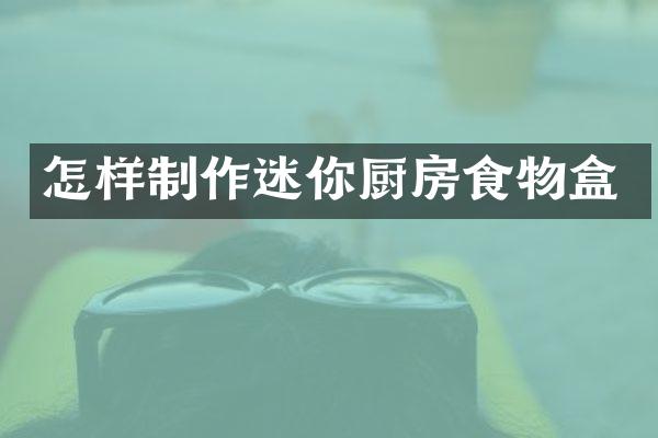 怎样制作迷你厨房食物盒