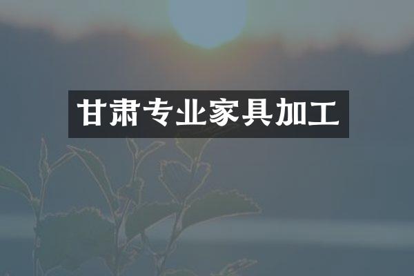 甘肃专业家具加工