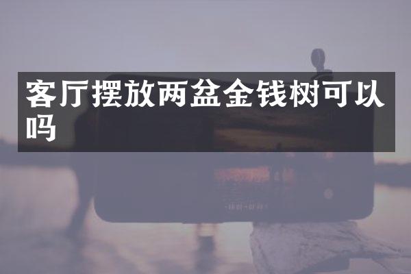 客厅摆放两盆金钱树可以吗