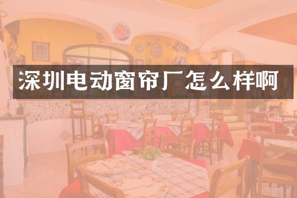 深圳电动窗帘厂怎么样啊