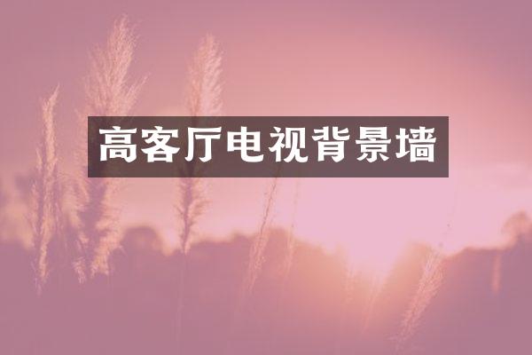 高客厅电视背景墙