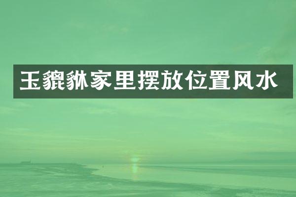 玉貔貅家里摆放位置风水