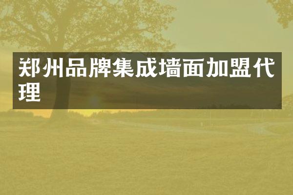 郑州品牌集成墙面加盟代理
