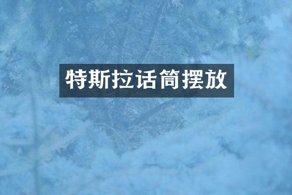 特斯拉话筒摆放