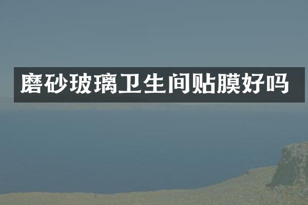 磨砂玻璃卫生间贴膜好吗