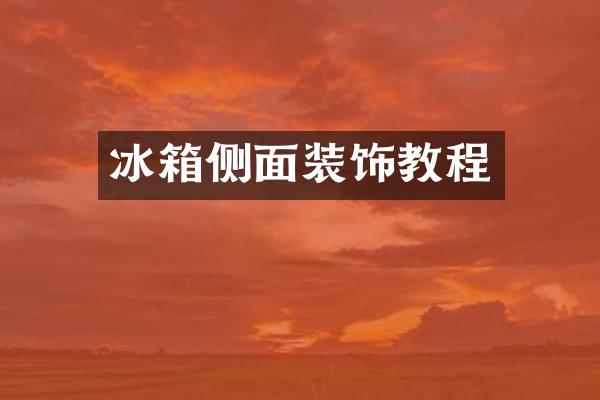 冰箱侧面装饰教程