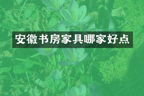 安徽书房家具哪家好点