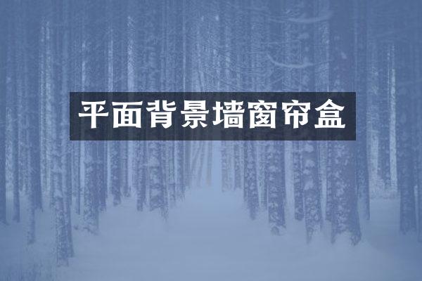 平面背景墙窗帘盒