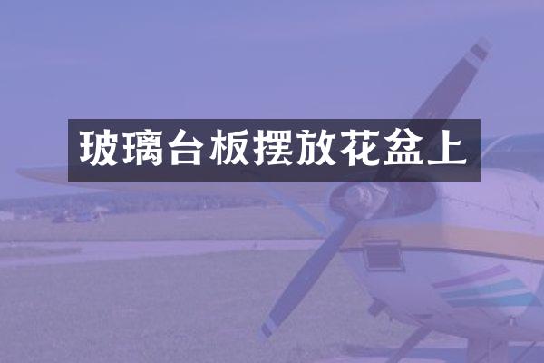 玻璃台板摆放花盆上