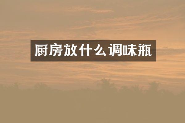 厨房放什么调味瓶