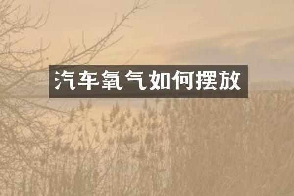 汽车氧气如何摆放