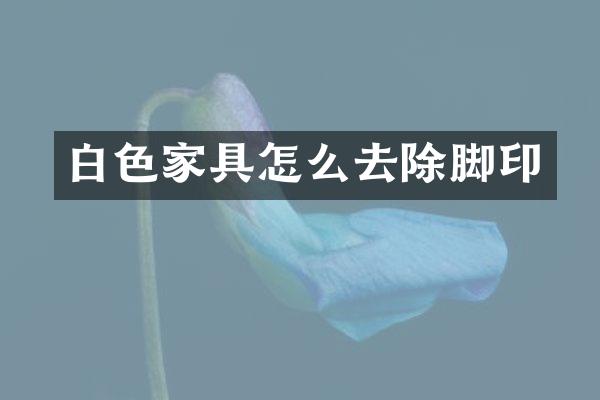 白色家具怎么去除脚印