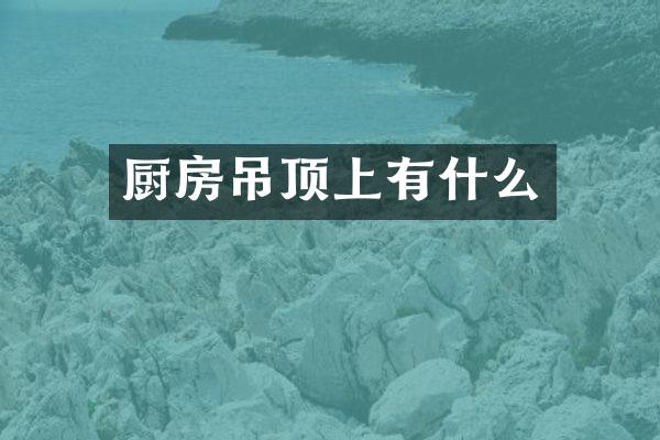 厨房吊顶上有什么