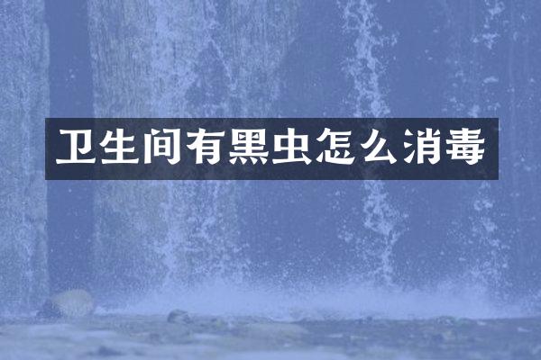 卫生间有黑虫怎么消毒