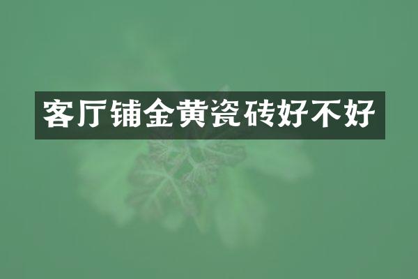 客厅铺金黄瓷砖好不好