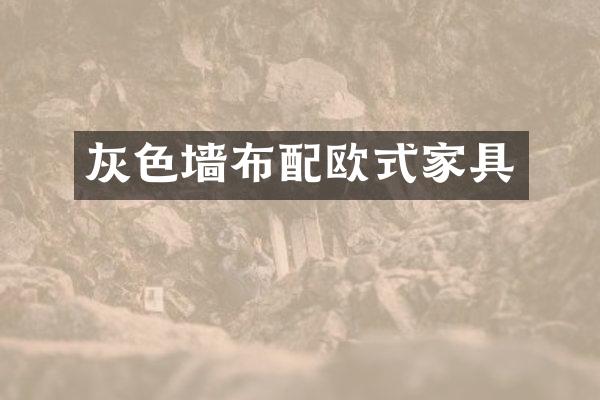 灰色墙布配欧式家具