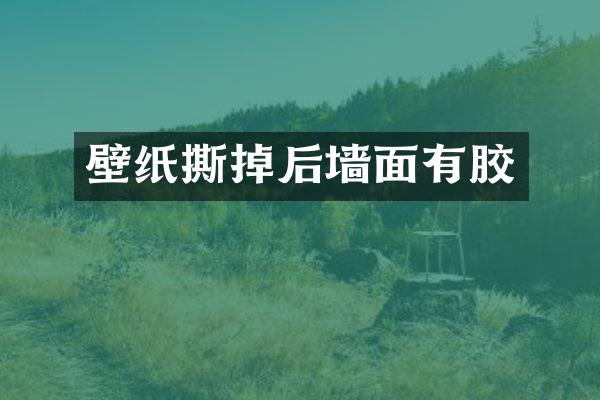 壁纸撕掉后墙面有胶