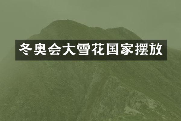 冬奥会大雪花国家摆放