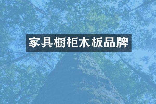 家具橱柜木板品牌