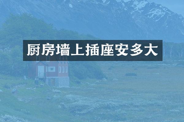 厨房墙上插座安多大