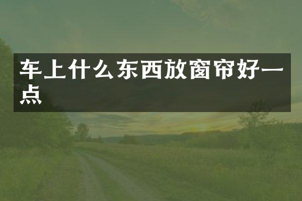 车上什么东西放窗帘好一点
