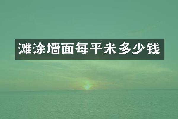 滩涂墙面每平米多少钱