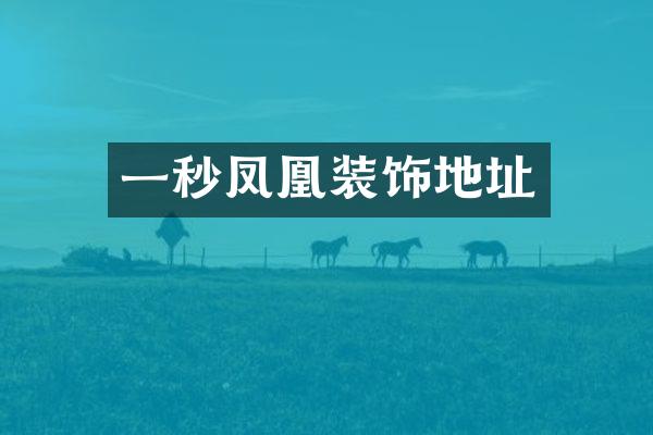 一秒凤凰装饰地址