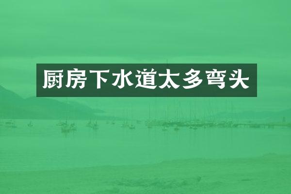 厨房下水道太多弯头