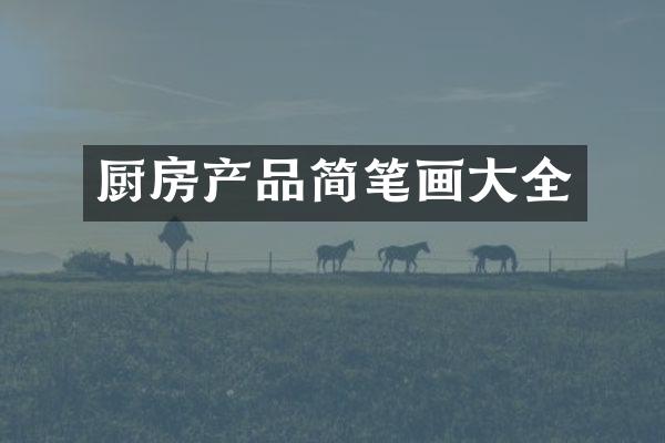 厨房产品简笔画大全