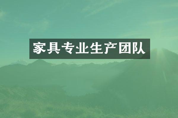 家具专业生产团队