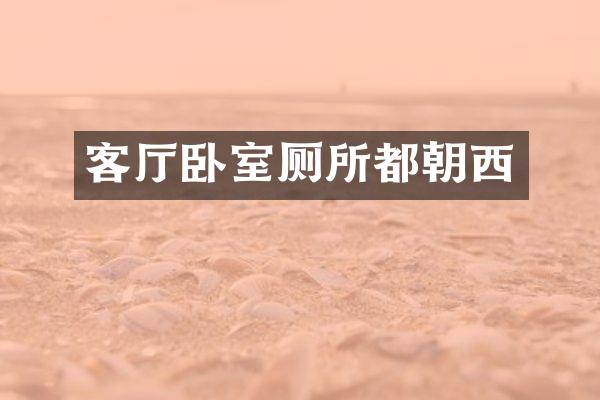 客厅卧室厕所都朝西