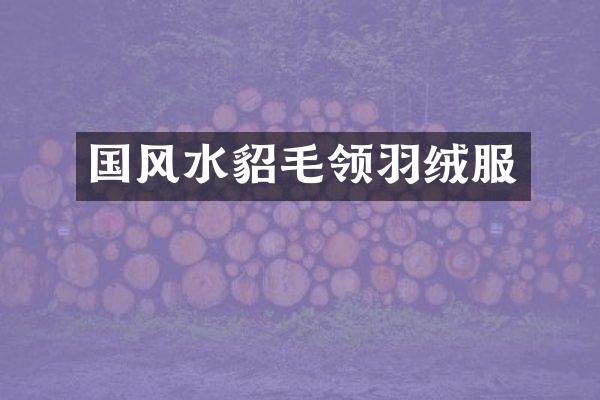 国风水貂毛领羽绒服