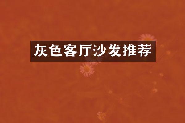 灰色客厅沙发推荐