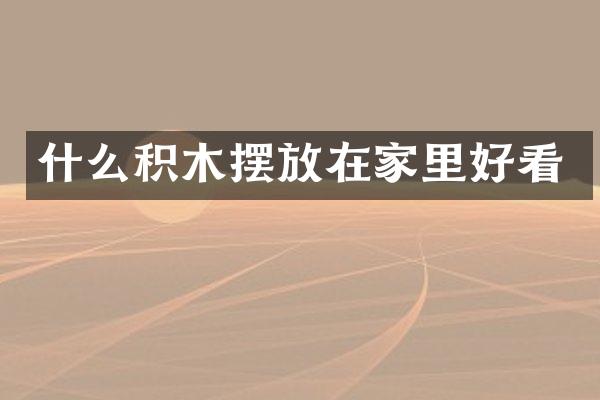 什么积木摆放在家里好看