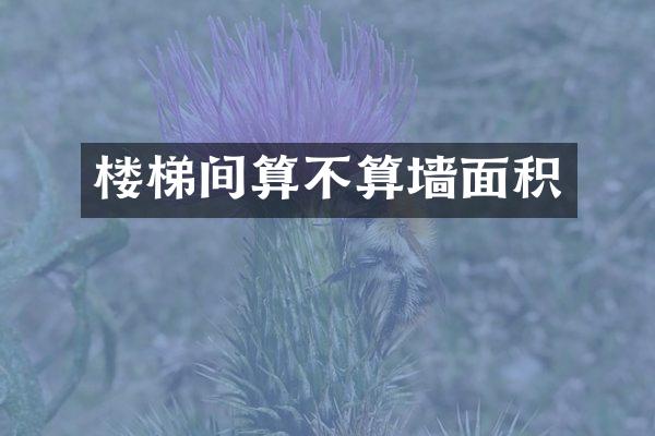 楼梯间算不算墙面积