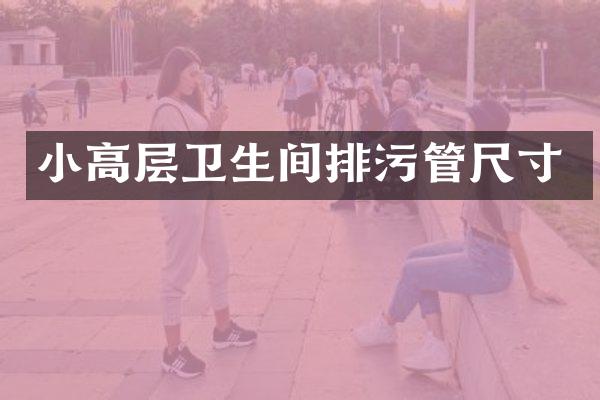 小高层卫生间排污管尺寸
