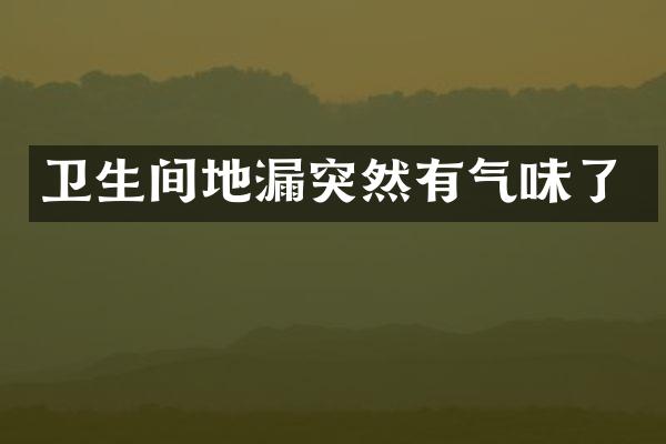 卫生间地漏突然有气味了