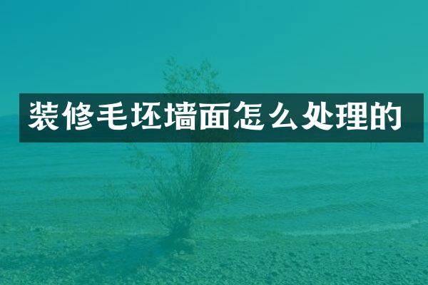 装修毛坯墙面怎么处理的