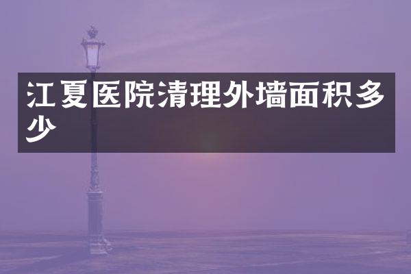 江夏医院清理外墙面积多少