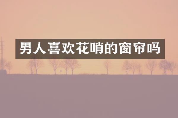 男人喜欢花哨的窗帘吗