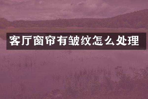 客厅窗帘有皱纹怎么处理