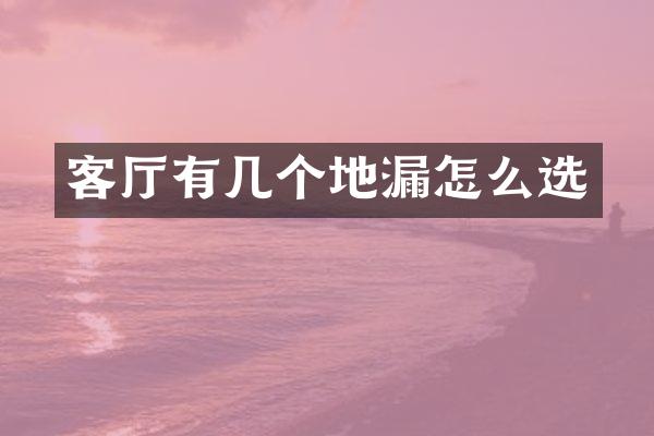 客厅有几个地漏怎么选