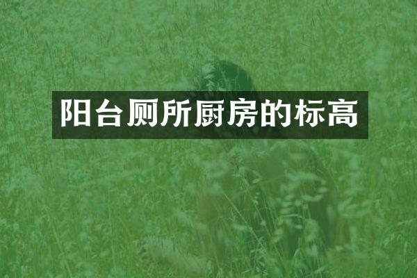 阳台厕所厨房的标高