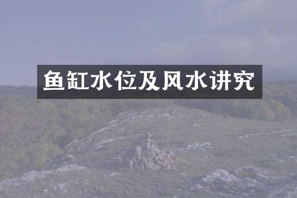 鱼缸水位及风水讲究