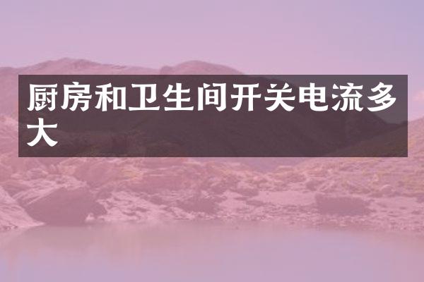 厨房和卫生间开关电流多大