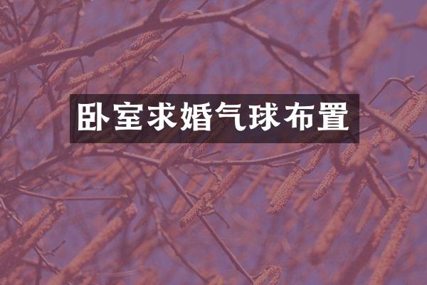 卧室求婚气球布置