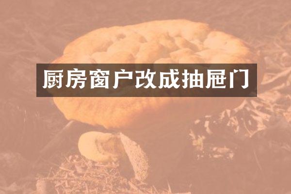 厨房窗户改成抽屉门