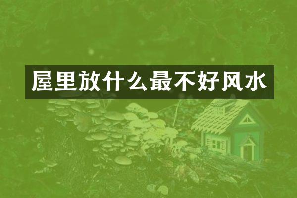 屋里放什么最不好风水