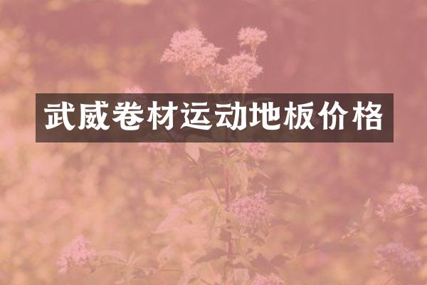 武威卷材运动地板价格